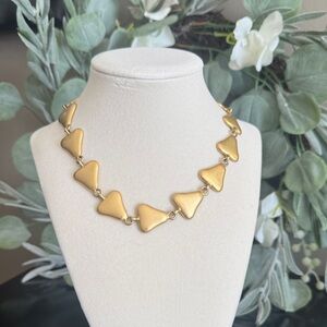 ✨ Vintage Erwin Pearl Gold-Tone Sculptural Link Necklace